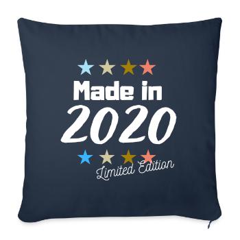 Made in 2020 Limited Edition Jahrgang Geburtstag - Sofakissenbezug 45 x 45 cm - Navy - Vorne