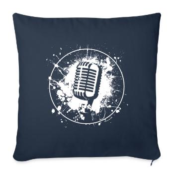 Retro Mic Splash - Sofa pillowcase 17,3'' x 17,3'' (45 x 45 cm) - navy - Front