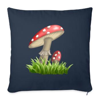 Toadstools - Sofa pillowcase 17,3'' x 17,3'' (45 x 45 cm) - navy - Front
