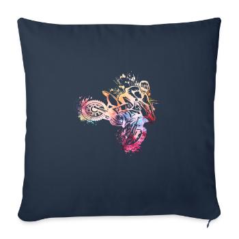 Le sport automobile - Housse de coussin décorative 45 x 45 cm - bleu marine - Devant