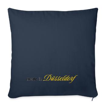 fabriqué à Düsseldorf - Housse de coussin décorative 45 x 45 cm - bleu marine - Devant