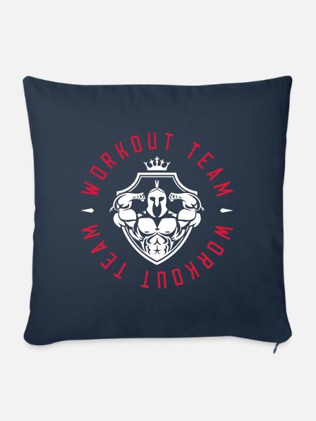 spartan wappen workout team - Sofakissenbezug 45 x 45 cm - Navy