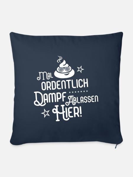 shit dampf ablassen - Sofakissenbezug 45 x 45 cm - Navy