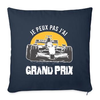 Je peux pas j ai Grand Prix course automobile - Housse de coussin décorative 45 x 45 cm - bleu marine - Devant