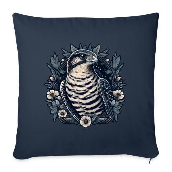Faucon, Fauconnerie, Oiseau, Oiseau De Proie - Housse de coussin décorative 45 x 45 cm - bleu marine - Devant