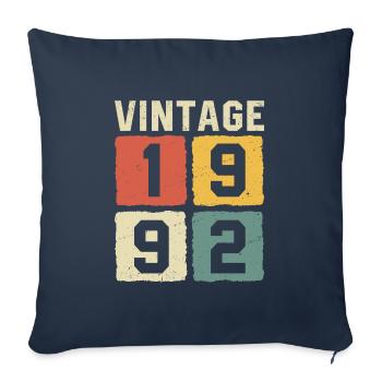 Vintage 1992 Born 1992 - Sofa pillowcase 17,3'' x 17,3'' (45 x 45 cm) - navy - Front