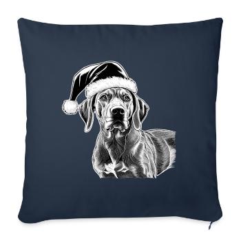 Rhodesian Ridgeback Christmas - Sofa pillowcase 17,3'' x 17,3'' (45 x 45 cm) - navy - Front