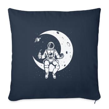Faites une pause (W) - Housse de coussin décorative 45 x 45 cm - bleu marine - Devant