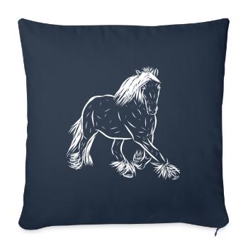 Pferde - Sofakissenbezug 45 x 45 cm - Navy - Vorne