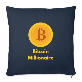 Bitcoin Millionaire Bitcoin Millionaire FUN WEAR - Sofa pillowcase 17,3'' x 17,3'' (45 x 45 cm) - navy - Front