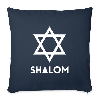 Davidstern Shalom Jew Jewish Geschenk - Housse de coussin décorative 45 x 45 cm - bleu marine - Devant