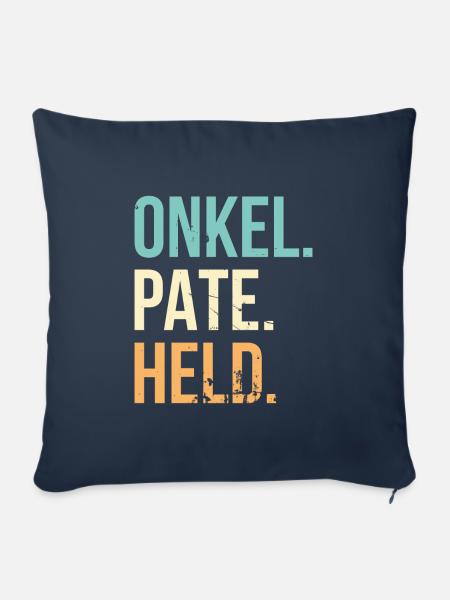 Onkel Pate Held Geschenk - Sofakissenbezug 45 x 45 cm - Navy