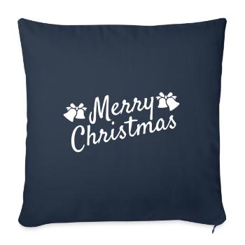 Joyeux Noël Joyeux Noël Cadeau - Housse de coussin décorative 45 x 45 cm - bleu marine - Devant