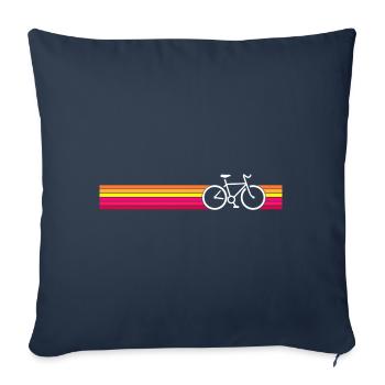 Vintage Bicycle Bike Gift - Sofa pillowcase 17,3'' x 17,3'' (45 x 45 cm) - navy - Front