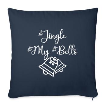 Jingle my Bells Christmas Christmas Gift - Housse de coussin décorative 45 x 45 cm - bleu marine - Devant
