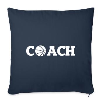 Entraîneur Volley-ball Entraîneur Sport Cadeau - Housse de coussin décorative 45 x 45 cm - bleu marine - Devant