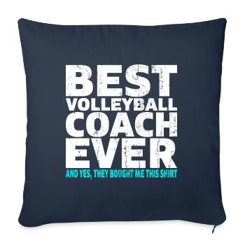 Best volleyball coach ever coach gift - Sofa pillowcase 17,3'' x 17,3'' (45 x 45 cm) - navy - Front