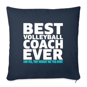 Best volleyball coach ever coach gift - Sofa pillowcase 17,3'' x 17,3'' (45 x 45 cm) - navy - Front