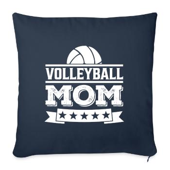 Volleyball mom mom mother gift - Sofa pillowcase 17,3'' x 17,3'' (45 x 45 cm) - navy - Front