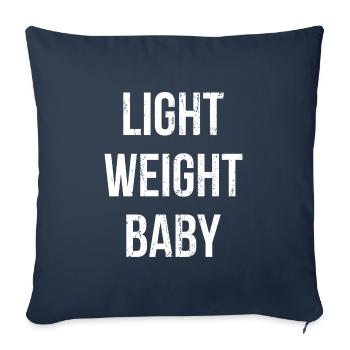Light Weight Baby Motivation Cadeau - Housse de coussin décorative 45 x 45 cm - bleu marine - Devant