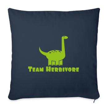 Team Herbivore Vegan Vegetarian Gift - Sofa pillowcase 17,3'' x 17,3'' (45 x 45 cm) - navy - Front