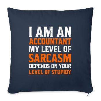 I am an Accountant Sarcasm Buchhalter Geschenk - Sofakissenbezug 45 x 45 cm - Navy - Vorne