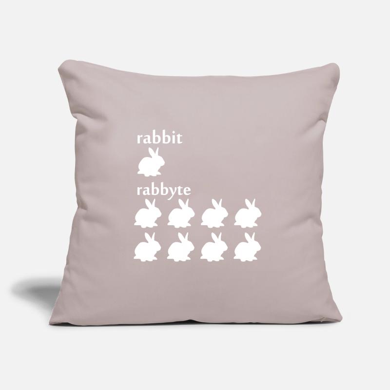 Programmer computer scientist byte rabbit gift Sofa pillowcase 17,3'' x 17,3'' (45 x 45 cm)
