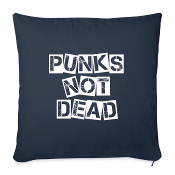Punks not dead punk rock punk anarchy gift - Sofa pillowcase 17,3'' x 17,3'' (45 x 45 cm) - navy - Front