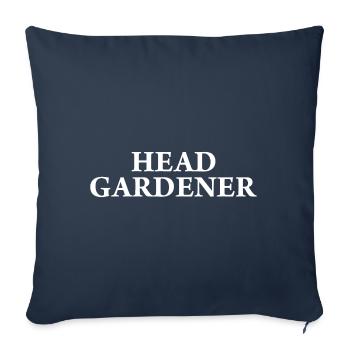 Chef jardinier jardinier jardinier jardinier - Housse de coussin décorative 45 x 45 cm - bleu marine - Devant