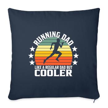 Courir papa comme un papa ordinaire mais plus cool - Housse de coussin décorative 45 x 45 cm - bleu marine - Devant