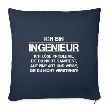 Ich bin ingenieur ich löse probleme Student - Sofakissenbezug 45 x 45 cm - Navy - Vorne