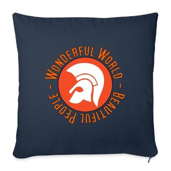 WONDERFUL WORLD BEAUTIFUL PEOPLE DESIGN - Sofa pillowcase 17,3'' x 17,3'' (45 x 45 cm) - navy - Front