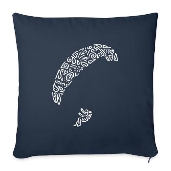 Paragleiter Ornamente - Housse de coussin décorative 45 x 45 cm - bleu marine - Devant