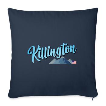 Killington Station de Ski - Housse de coussin décorative 45 x 45 cm - bleu marine - Devant