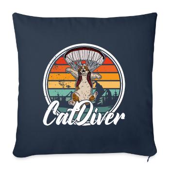 Freefly Catdiver Skydiving Skydiver paraglider - Sofakissenbezug 45 x 45 cm - Navy - Vorne