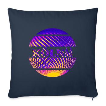 Logo de Cologne en boule disco - Housse de coussin décorative 45 x 45 cm - bleu marine - Devant