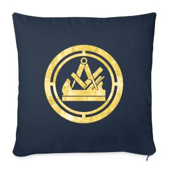 Schreiner Tischler Zunft Logo Wappen Gold - Sofa pillowcase 17,3'' x 17,3'' (45 x 45 cm) - navy - Front