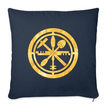 Glasses Guild Logo Coat of Arms Gold - Sofa pillowcase 17,3'' x 17,3'' (45 x 45 cm) - navy - Front