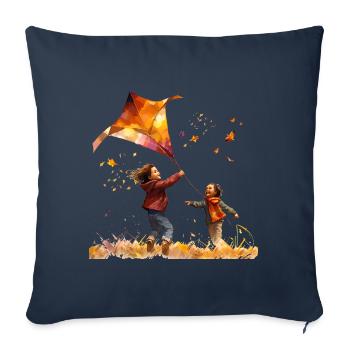 Bientôt faire voler des cerfs-volants comme un pro - Housse de coussin décorative 45 x 45 cm - bleu marine - Devant