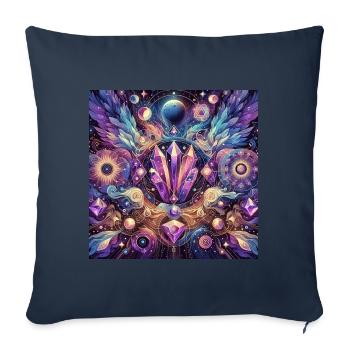 Loi de l’attraction et manifestation cosmique - Housse de coussin décorative 45 x 45 cm - bleu marine - Devant