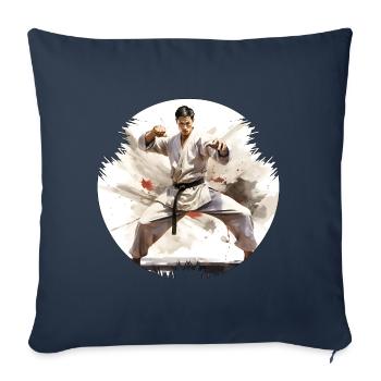 Karate, martial arts with Chinese influences - Sofa pillowcase 17,3'' x 17,3'' (45 x 45 cm) - navy - Front