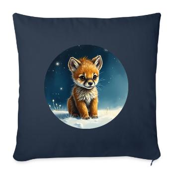 Kleiner Fuchs unter den Sternen - Sofakissenbezug 45 x 45 cm - Navy - Vorne