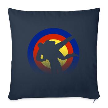 lutteur - Housse de coussin décorative 45 x 45 cm - bleu marine - Devant