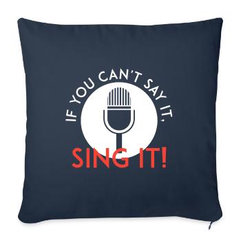 Sing it - Sofa pillowcase 17,3'' x 17,3'' (45 x 45 cm) - navy - Front