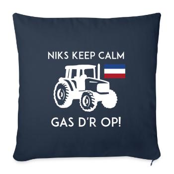 Support the farmers! Farmers' protest T-shirt - Sofa pillowcase 17,3'' x 17,3'' (45 x 45 cm) - navy - Front