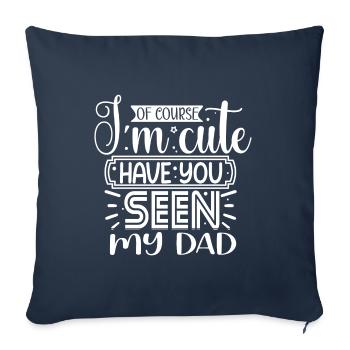 Bien sûr que je suis mignon - Housse de coussin décorative 45 x 45 cm - bleu marine - Devant