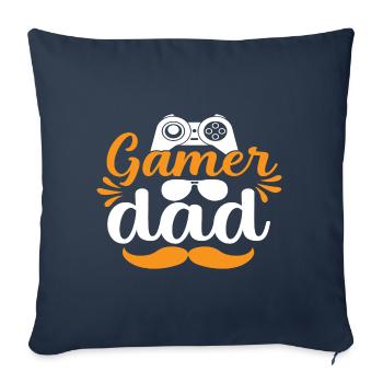 FÊTE DES PÈRES Joueur - Housse de coussin décorative 45 x 45 cm - bleu marine - Devant