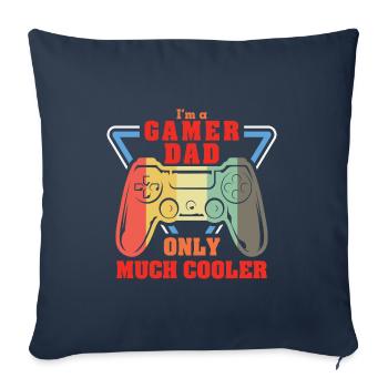 FÊTE DES PÈRES Joueur - Housse de coussin décorative 45 x 45 cm - bleu marine - Devant
