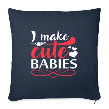Father's Day dad dad dad dad dad dad dad - Sofa pillowcase 17,3'' x 17,3'' (45 x 45 cm) - navy - Front