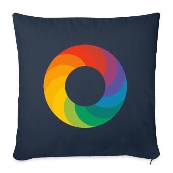 Rainbow Ring - Logo - Sofa pillowcase 17,3'' x 17,3'' (45 x 45 cm) - navy - Front